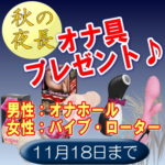 秋の夜長 オナグッズプレゼント